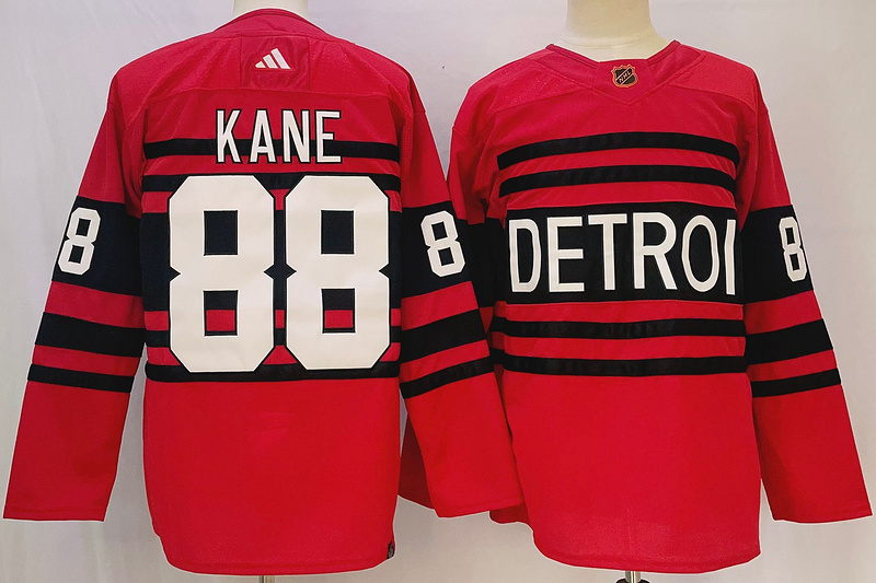Men's Detroit Red Wings Patrick Kane #88 Red Jersey